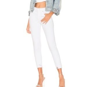 New Agolde sophie high rise skinny crop in Sanction White 23 NWT